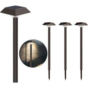 Solar Landscape Lights Super Bright with 2-in-1 Warm White and Daylight Modes